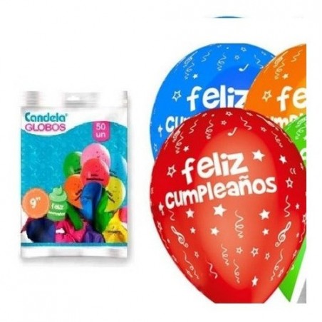 GLOBO CANDELA FELIZ CUMPLEAÃ OS ART 1906 GAL